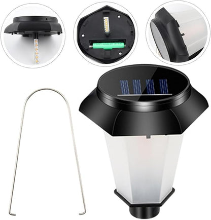 Happyyami Solar Powered Stake Light Outdoor LED Garden Decor with Yellow Flame Effect Easy Installation Landscape Lighting for Lawn Patio and Backyard Ambiance