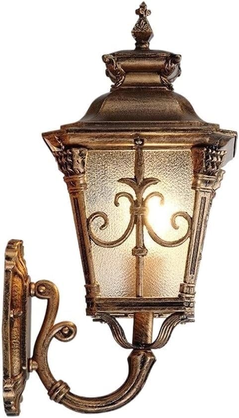 European Outdoor Courtyard Exterior Wall Light,Ip54 Waterproof S Lantern Lamp,Retro Villa Garden Gate Aisle Sconce,E26 Balcony Alumiexpression Artistique M Corridor Porch