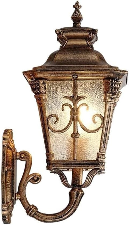 European Outdoor Courtyard Exterior Wall Light,Ip54 Waterproof S Lantern Lamp,Retro Villa Garden Gate Aisle Sconce,E26 Balcony Alumiexpression Artistique M Corridor Porch