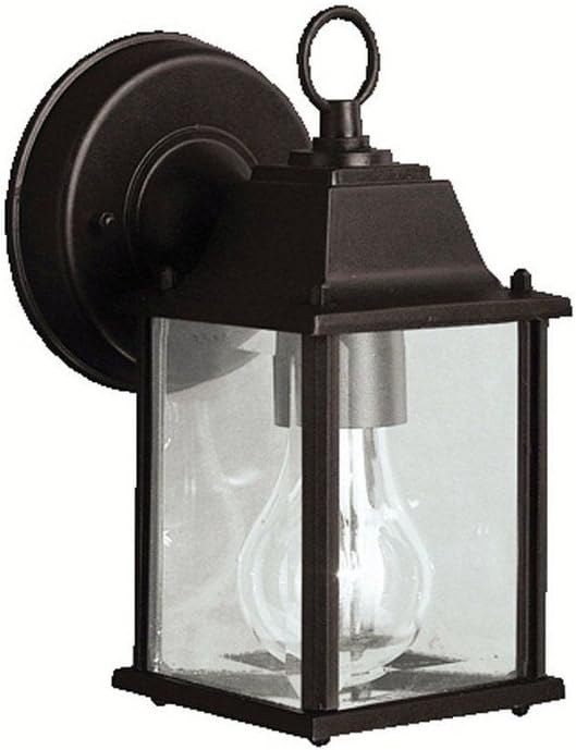 Kichler Barrie 8.5" 1 Light Outdoor Wall Light with Clear Beveled Glass in Black | Lumora