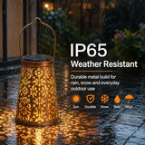 LeiDrail Butterfly Solar Lanterns, Outdoor Hanging Garden Lights, 2 Pack