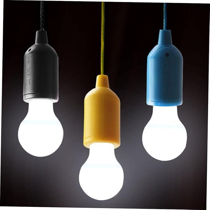 8 Pcs Portable Light Closet Lights Tent Lamp Battery Operated Garage Pull Cord Chandelier - Outdoor Wall Light | Lumora