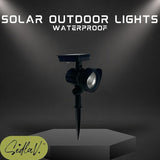 SEDLAV Solar Outdoor Lights Waterproof - Solar Powered Black Metal Color Lock LED Spotlight - Motion Sensor Outdoor | Lumora