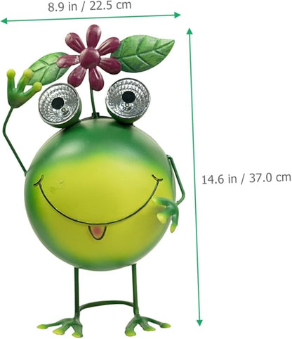 Solar Frog Garden Light Waterproof Outdoor Patio Decoration Iron Art Landscape Lighting for Lawn and Backyard LED Solar Pathway Light Design