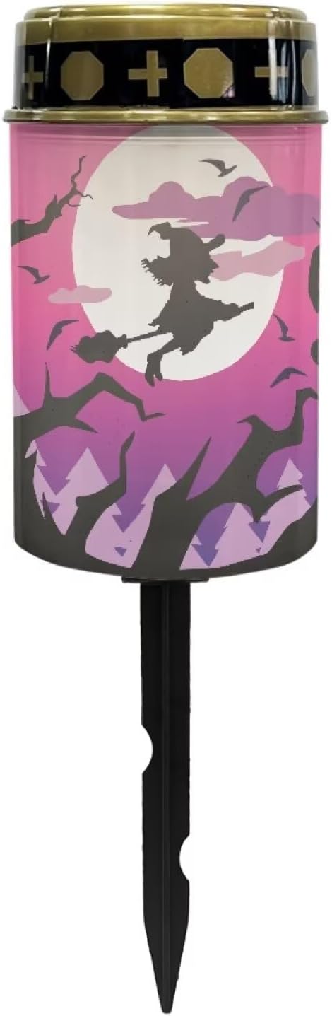 Witch Solar Outdoor Lights Printed Garden Decor Solar Lights Cemetery Decorations for Grave Grave Decorations