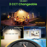 ALUSSO Dusk to Dawn Outdoor Lighting 30W 3500LM 3CCT 3000K/4000K/6500K 120V