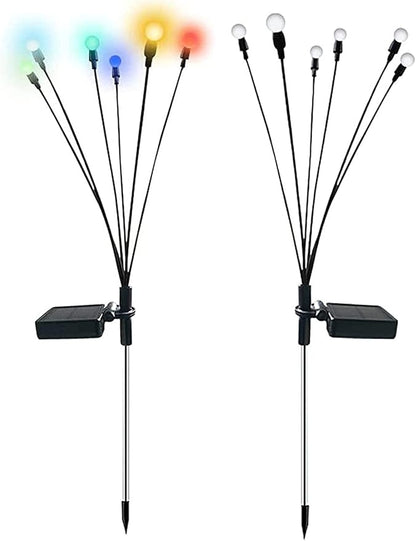 Solar Garden Lights Solar LED String Lights Firefly Solar Lights Outdoor Waterproof Firefly Solar Pathway Lights, Solar Stake Lights Outdoor Garden Decoration Garland Lights Camping Lights Solar Light