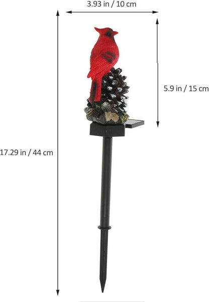 Cardinal Solar Powered Christmas Stake Lights, Solar Light Garden Stake Garden Yard Lawn Christmas Decorations Lights Pathway Stake Lights