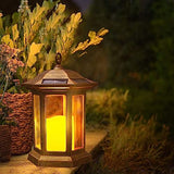 Solar Lantern Outdoor, Outdoor Hanging Candle Lanterns LED Lights - PVC Waterproof Solar Lights Decorative Lantern Lights for Table,Outdoor,Party…