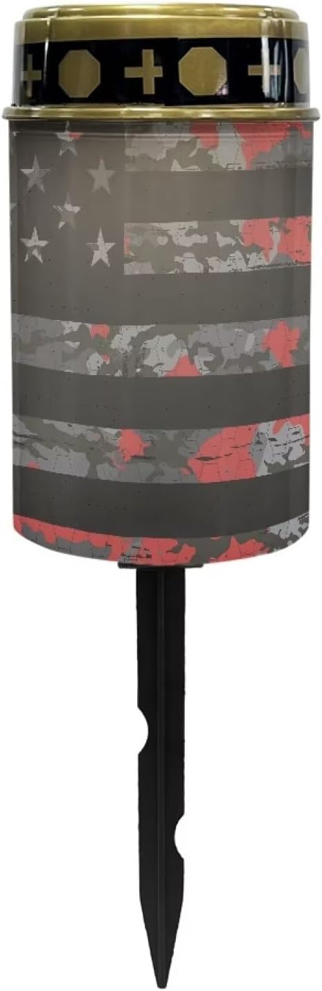 American Flag Solar Pathway Lights, Solar Lights Outdoor Waterproof, Solar Garden Lights Landscape Lighting for Yard Lawn Walkway Driveway