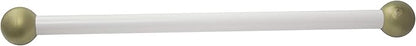 Solus SCA-335WH-2PK 15" Aluminum Cross Arm Ladder Rest for Outdoor Lamp Posts and Poles, Easy to Mount, Maintenance Free and Weather Resistant, White Bar with Gold Caps, Pack of 2