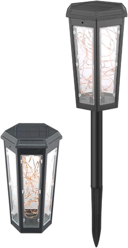 Outdoor Solar Pathway Lights - Waterproof Warm LED Garden Lamps | IP65 Rated Landscape Lighting for Patio, Yard, Walkway, Driveway, Backyard, Path Decor, Energy-Saving Night Illumination