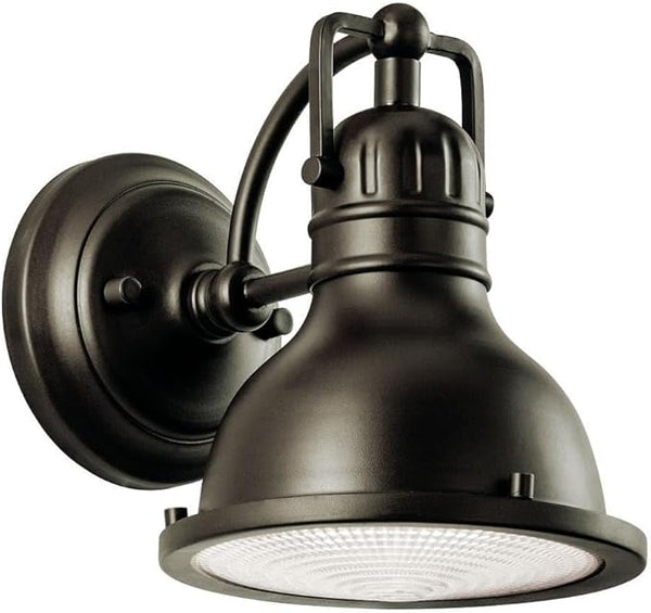 Kichler Hatteras Bay 8" 1 Light Exterior Wall Light with Clear Fresnel Lens Olde Bronze® | Lumora