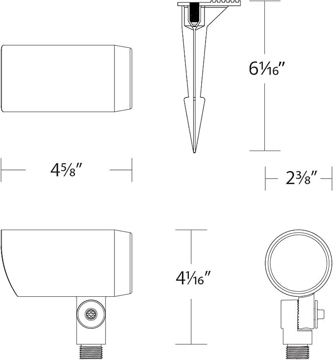 WAC Limited Landscape Lighting 12V Accent and Spot Light 60 Degree Wide Beam Angle with 5-CCT Selectable in Bronze