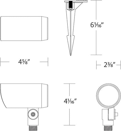 WAC Limited Landscape Lighting 12V Accent and Spot Light 30 Degree Narrow Beam Angle with 5-CCT Selectable in Bronze