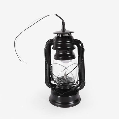 FIKNEE Rustic Wall Lantern Light - Retro Antique Vintage Lamp - Porch & Outdoor Wall Sconce - Black