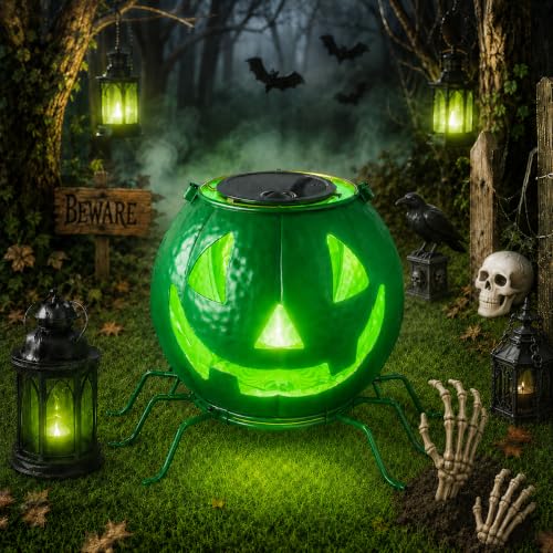 Halloween Pumpkin Decor, Solar Pumpkin Lights Outdoor Halloween Decorations