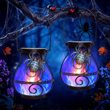 Halloween Solar Lights Outdoor Spider Hanging Solar Lanterns