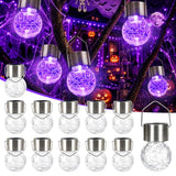 GIGALUMI Halloween Solar Lights Outdoor Solar Hanging Lanterns Outside 12PC