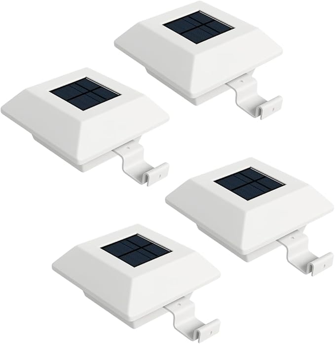 LYTIO NXT-40001 10 Lumens Integrated LED White Outdoor Solar Roof Gutter Light (4-Pack) | Lumora