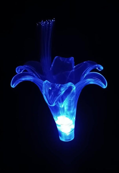 Starry Illuminate 1 PCS Solar Color Changing Style Garden Stake Light Pathway Stake Light (Lily Flower)