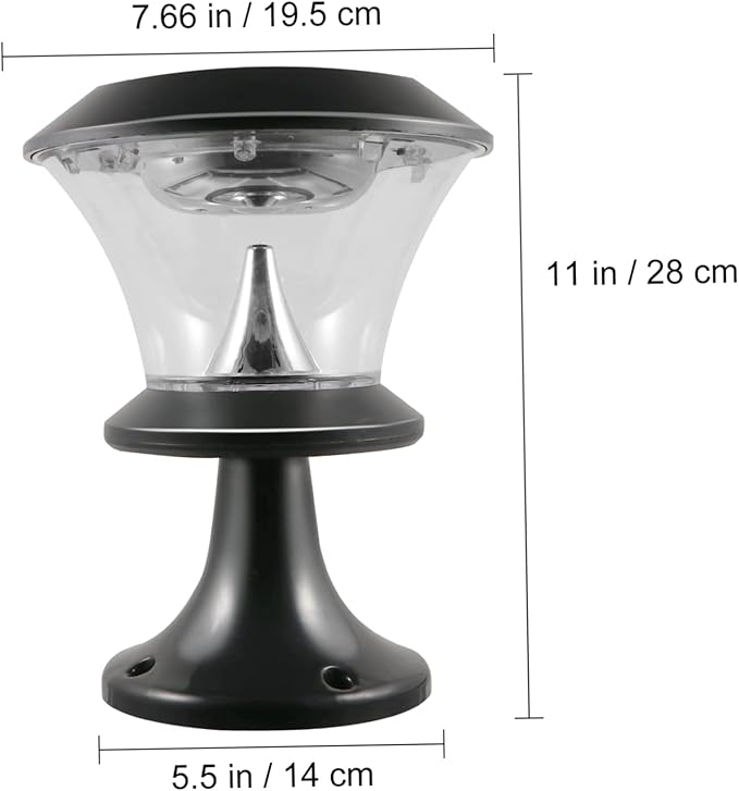 Uonlytech 1pc Light Outdoor Garden Lamp Round Solar Energy Light for Pathways Yards Patios for Parks Decks and Residential Areas Design