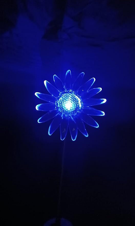 Starry Illuminate 3 PCS Solar Color Changing Style Garden Stake Light Pathway Stake Light (Sunflower)