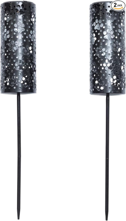 GreaterGood Paw Prints Solar Pathway Lights - Set of 2 Yard Lighting Outdoor Pet Lover’s Garden Décor (Paw Prints)