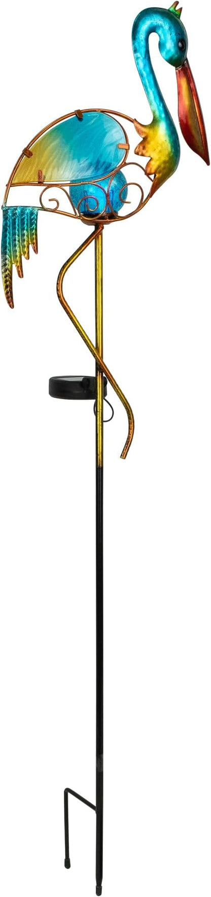 Solar Lighted Pelican Outdoor Garden Stake - 37.5"