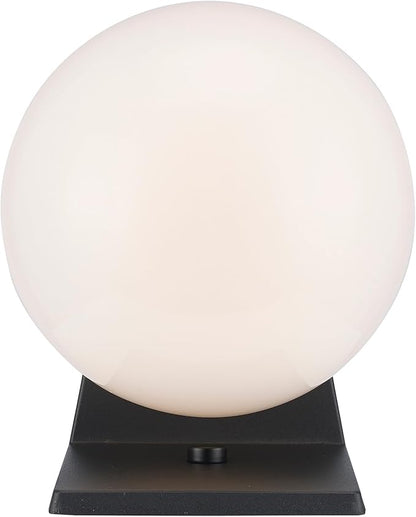TRANS GLOBE Imports 4800 WH Transitional One Light Wall Lantern from Pershing Collection in White Finish, 7.00 inches