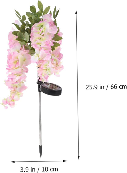 Mipcase Solar Pathway Light Led Solar-Powered Garden Landscape Lamp Outdoor Decorative Flower Design for Courtyards Parks and Pathways and Easy to Install