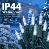 TW SHINE Christmas Mini String Lights, 20FT 100 LED Mini Christmas Tree Lights, Waterproof Christmas Decorations for Outdoor Indoor Xmas Patio Home Party Garden Yard Decor, White