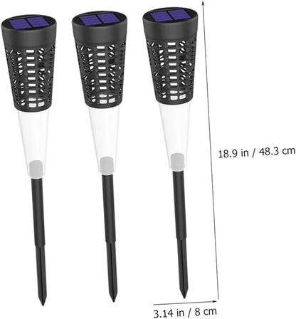 6pcs Solar Garden Lights Stake Outdoor Landscape Lamps for Yard and Lawn, Solar Powered Pathway Decorative Lamps with Warm and Colorful Light for Patio and Courtyard