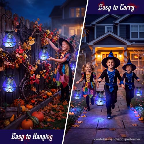 Halloween Solar Lights Outdoor Spider Hanging Solar Lanterns