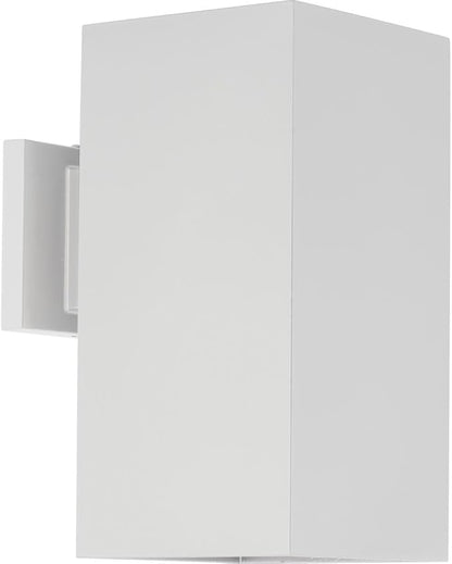 Progress Lighting 6" Aluminum Outdoor Wall Lantern Light, Square Collection, Outdoor, P5643-30, White