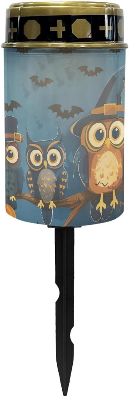 Halloween Owl Solar Garden Lights Outdoor Halloween Solar Walkway Lights,Pathway Lights Waterproof Solar Pathway Lights Halloween Solar Powered Fairy Lights for Home Path Kitchen