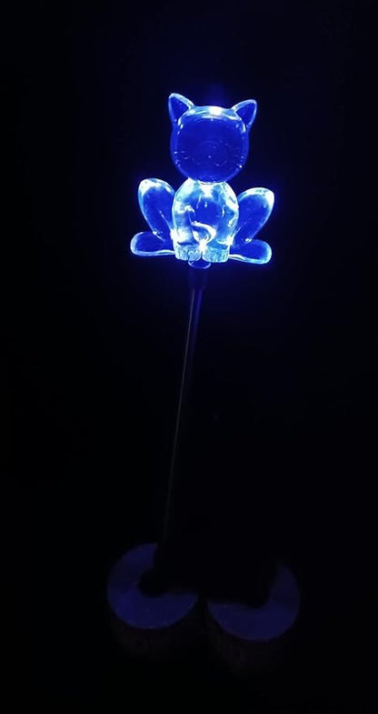 Starry Illuminate 3 PCS Solar Color Changing Style Garden Stake Light Pathway Stake Light (Cat)