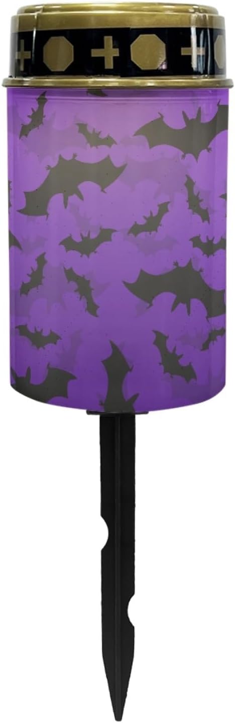 Cemetery Lights Purple Bat Warm White LED Yard Solar Light for Grave Pathway Deco Energy Conservation Sympathy | Lumora