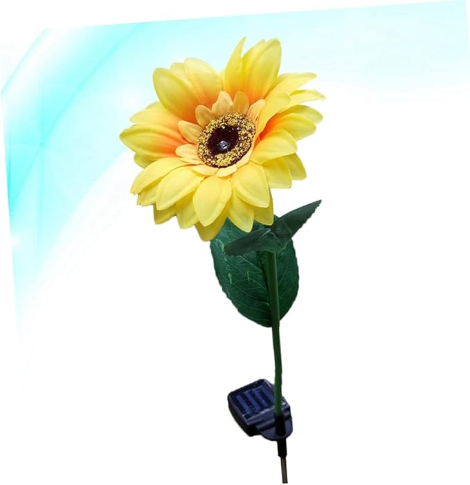 Led Solar Garden Lights Sunflower Solar Pathway Lights for Driveway Warm White