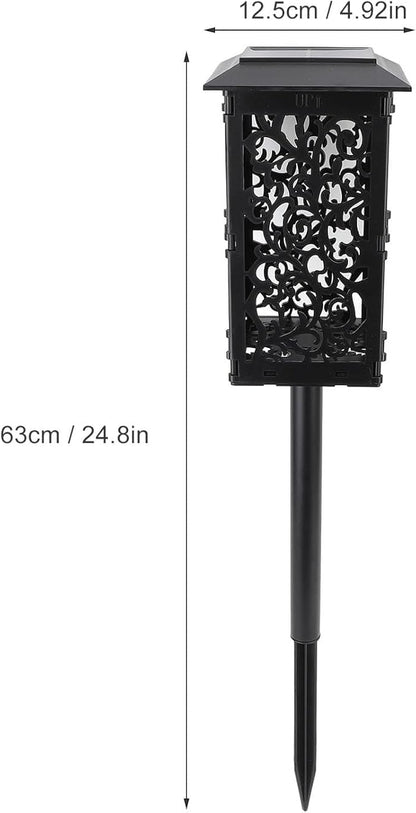Hyuduo Solar Pathway Lights Outdoor ABS Material Auto On Off IP65 Safety with Overcharge Light Recognition Garden Stake Lights Landscape Pathway Lights for Deck Yard