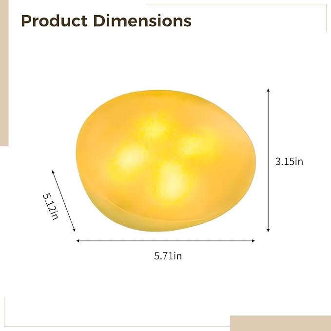 Bosreroy Solar Garden Path Light, Stepping Stone Design, Weatherproof Pp Plastic, Soft Warm Illumination, Solar-Powered for Patio, Yard