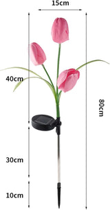 2pcs Flowers Waterproof Solar Powered Stake Lights LED Decorative Landscape for Garden Solar Tulip LED Garden Stake | Lumora