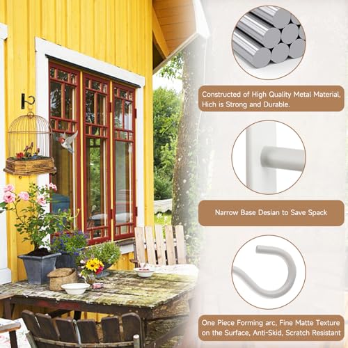 2Pack 2.5In Ceiling Hooks for Hanging Plant, Wall Hanger Plant Holder White