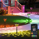 Linkind Smart Solar Pathway Lights SP6,Pattern Switch Solar Lights Outdoor