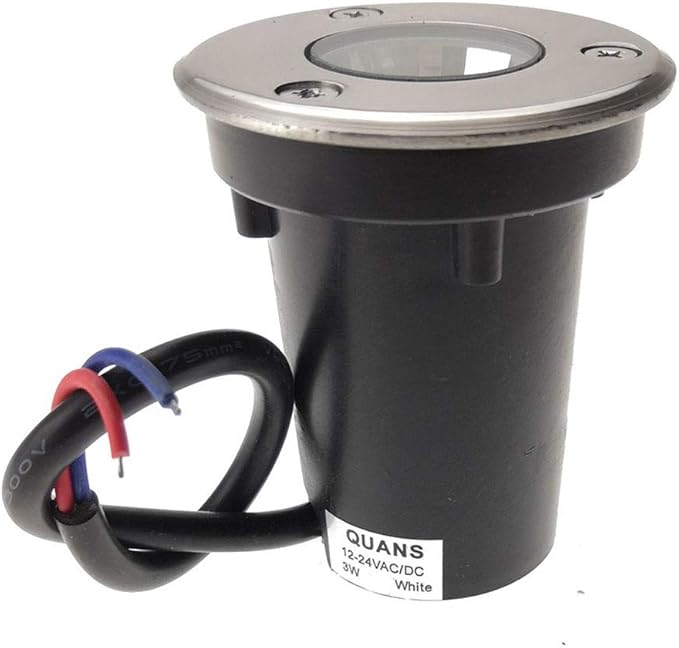 QUANS 3W Watt 12V 24V DC AC Low Voltage in Ground Well Outdoor LED Light, in-Ground Landscape Lighting Spotlight | Lumora