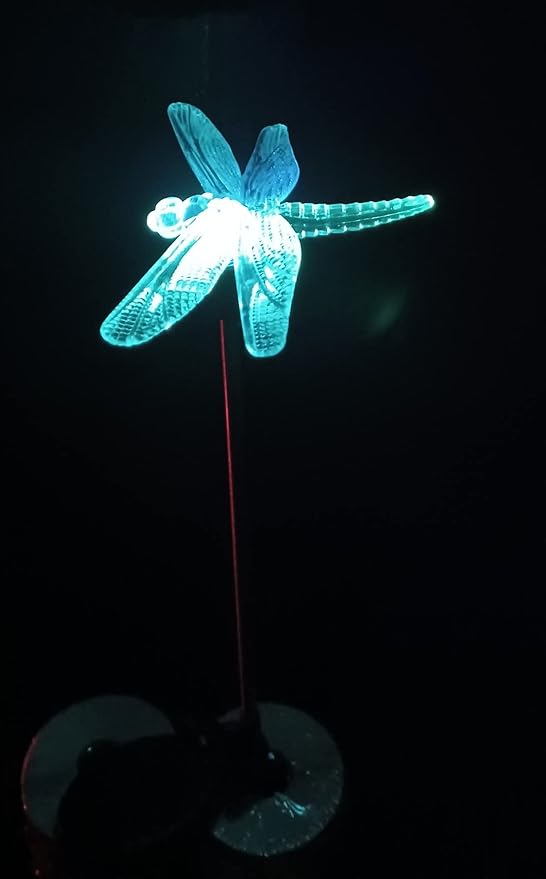 Starry Illuminate 3 PCS Solar Color Changing Style Garden Stake Light Pathway Stake Light (Dragonfly)