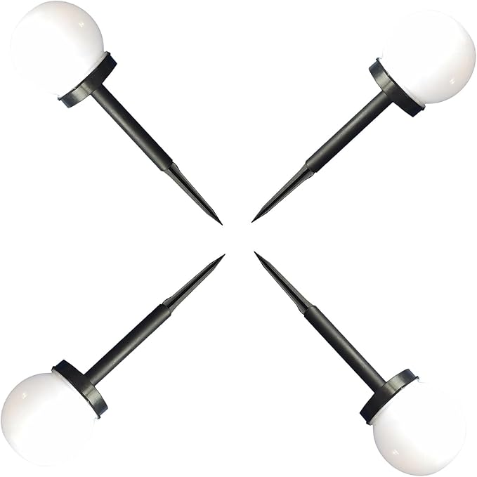 4pcs Solar Sphere Lights Outdoor Ball Bubble Shaped Solar Path Lights with Warm White LED for Garden Lawn Yard