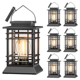 Solar Lanterns Outdoor Waterproof, Hanging Solar Lights for Outside 6 Pack