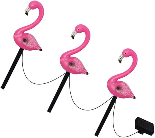 NUOBESTY Flamingo Solar Garden Lights Outdoor Stake Decorative Lighting for Patio and Walkway Unique Led Landscape Decor Way