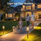 LETMY 12 Pack Brown Solar Pathway Lights Outdoor, Bright Solar Lights Outdoor Waterproof IP65, Solar Garden Lights Outdoor for Yard Walkway Driveway Landscape Garden Decor (Bronze)